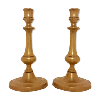 Old golden candles-candelabra bronze