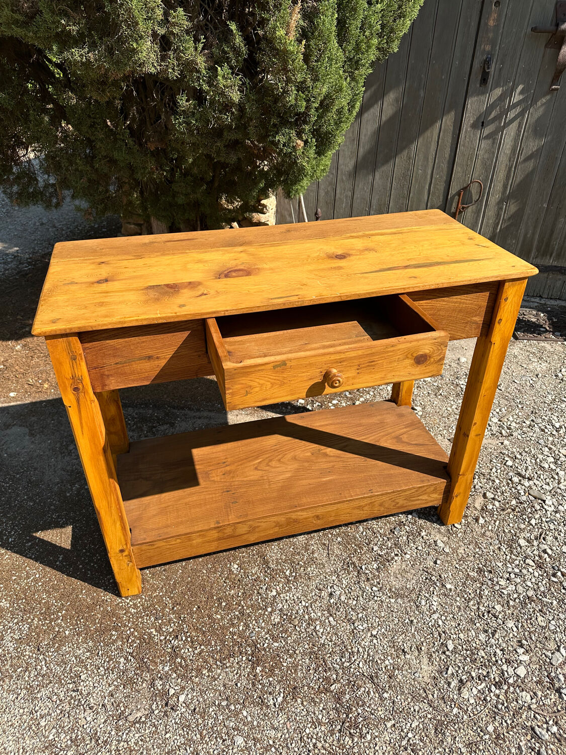 Old wooden workbench