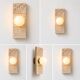 Wall light in travertine