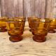 Set of 8 shells in amber glass duralex