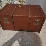 Malle de voyage ancienne vintage datant des années 1920/1940