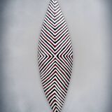 LARGE Zulu Shield 1 meter long Red & black - Tribal wall decoration