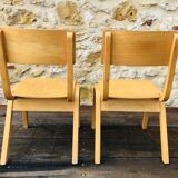 Paire de chaises enfant vintage, bois courbé circa 1950/1950