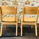 Pair of vintage children's chairs, curved wood circa 1950/1950