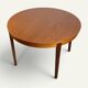 Table ronde extensible vintage en teck, années 70