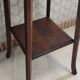 Solid wood side table with marble top