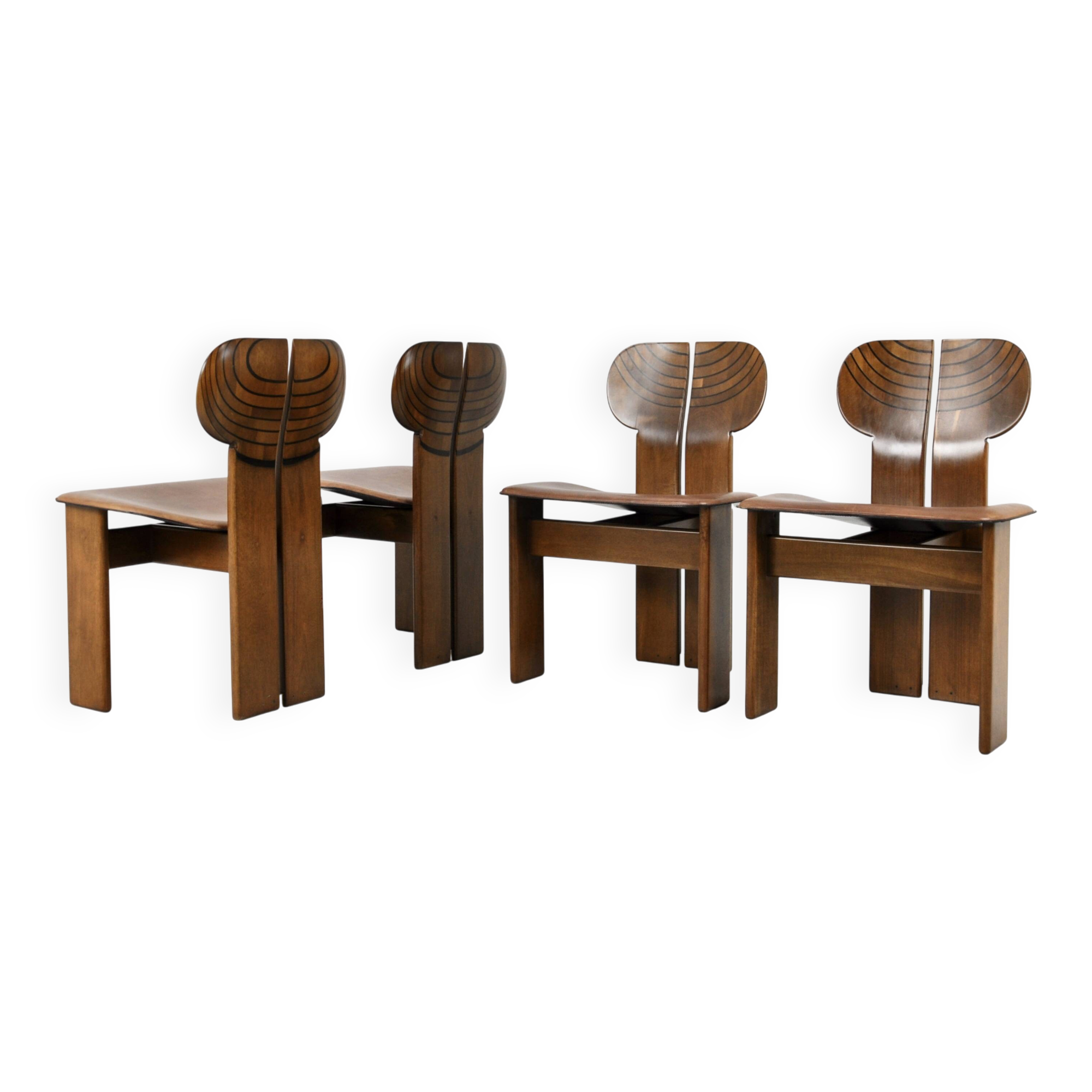 "Africa" chairs by Afra & Tobia Scarpa for Maxalto, 1970s, set of 4
