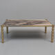 Brass and marble coffee table