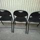 3 folding chairs bergeraul samba vintage black metal fabrics