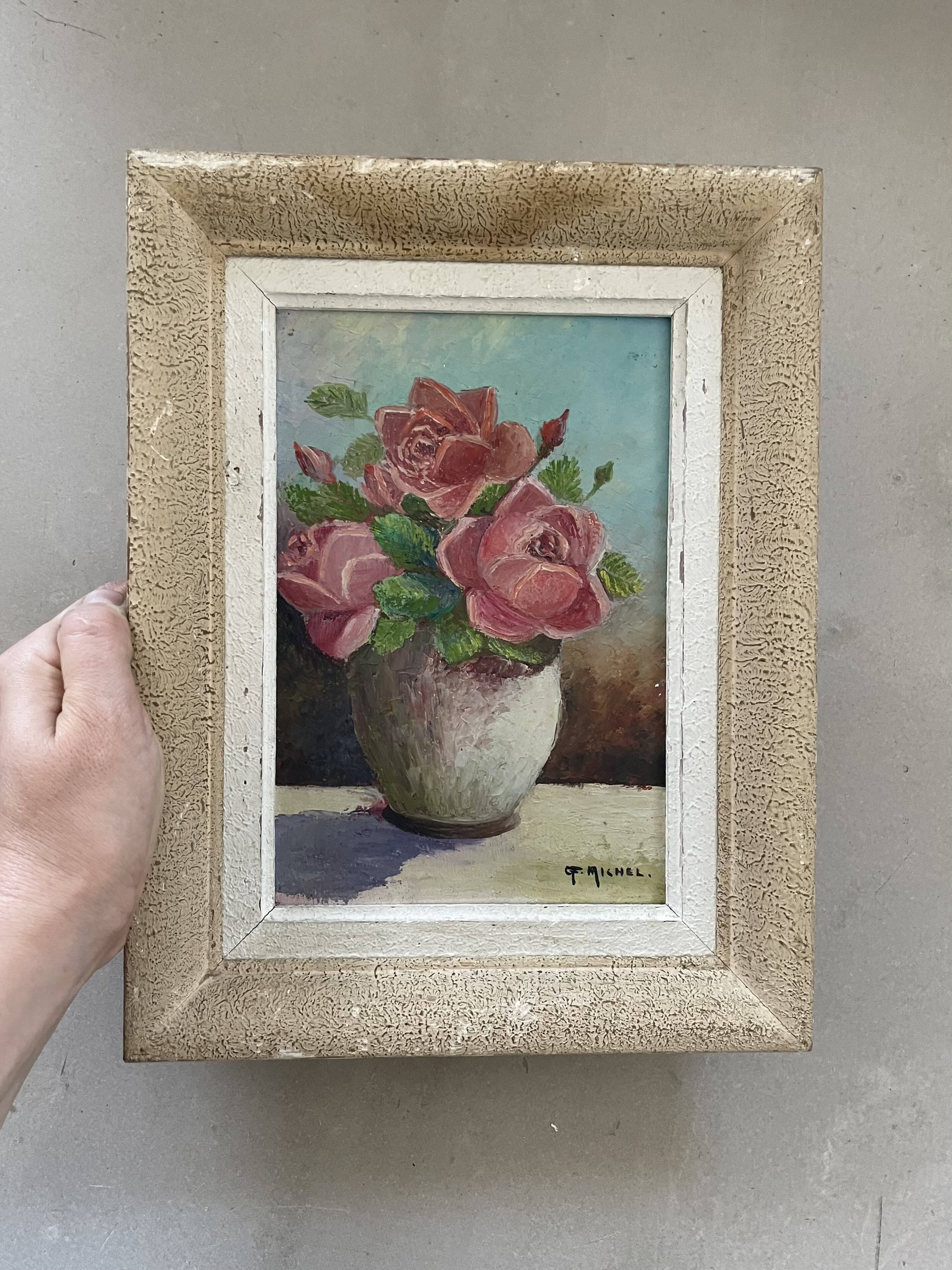 Small old framed painting