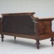 1930s, Danish 3 seater antique sofa, furniture velour, ash wood.