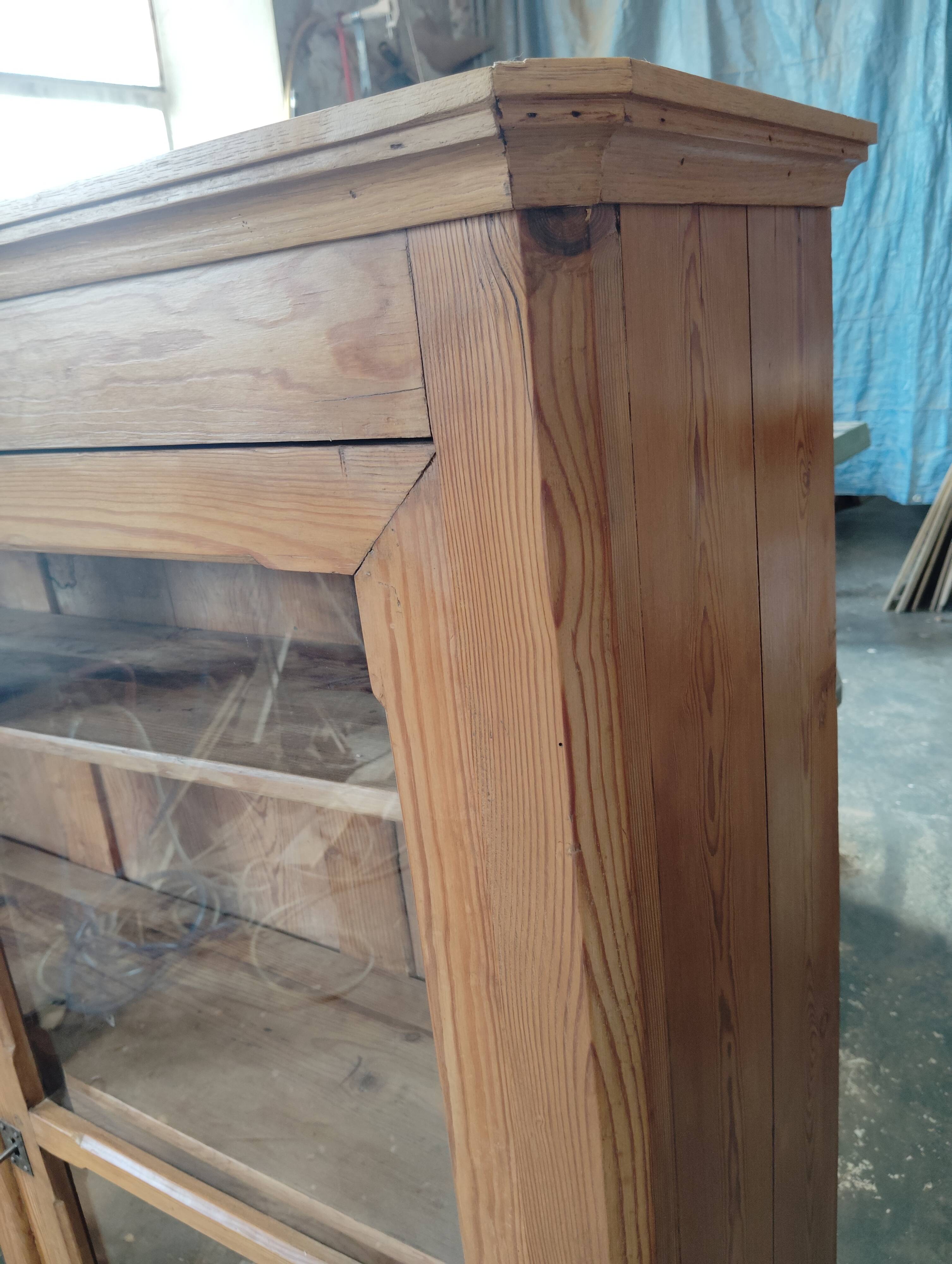 English display cabinet in old pine