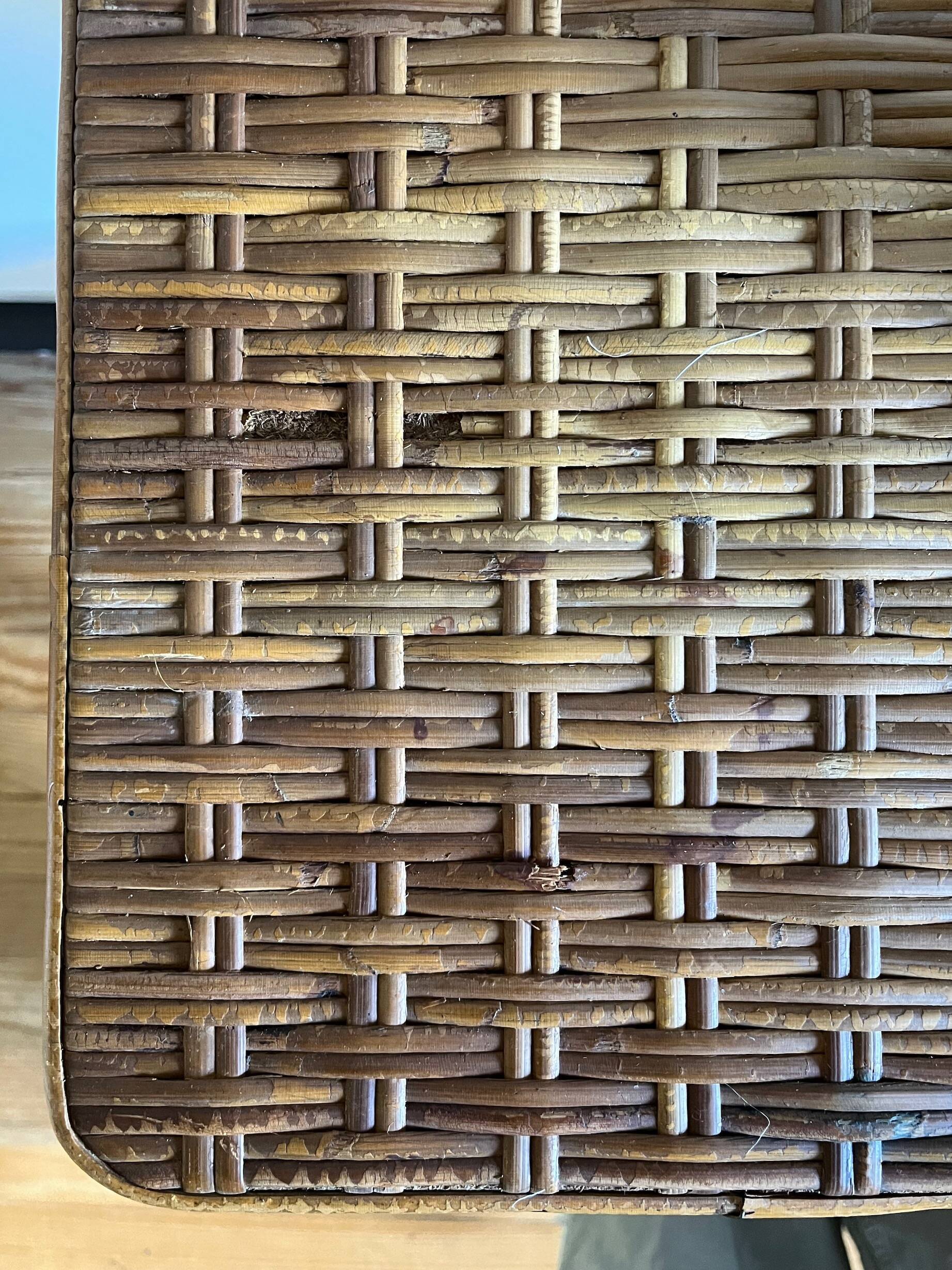 Vintage rattan shelf, console