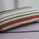 Striped linen cushion