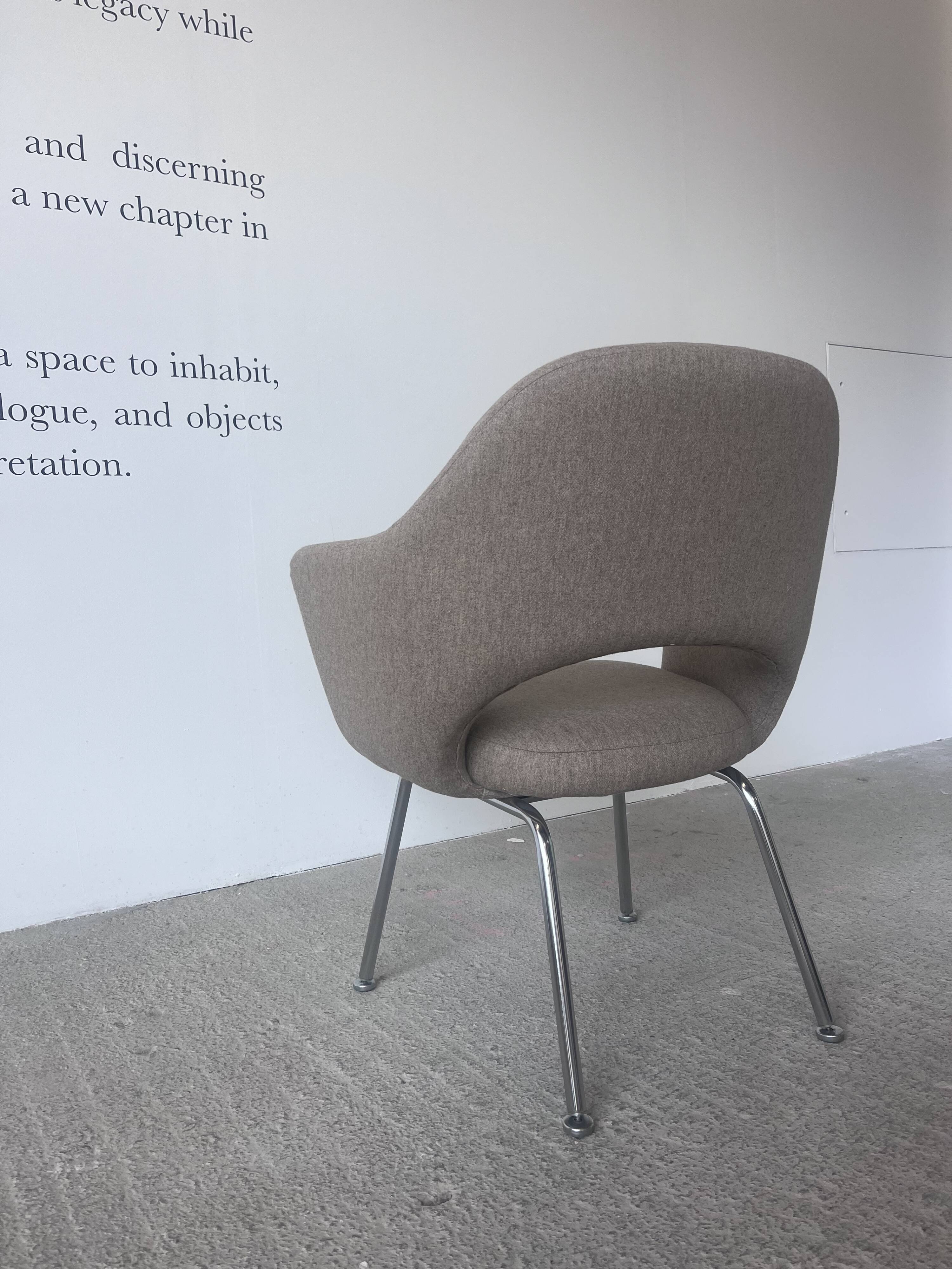 Eero Saarinen fabric armchairs
