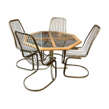 Table à manger et chaises vintage
