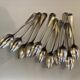 Set of 12 hollow spoons in silver metal uniplat model