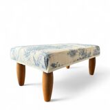 Small Jouy canvas footrest bench