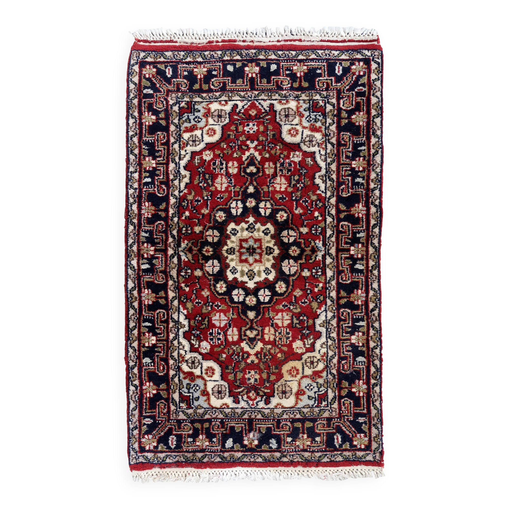 Tapis vintage du Moyen-Orient Hamadan fait main en laine – 60 x 98 cm