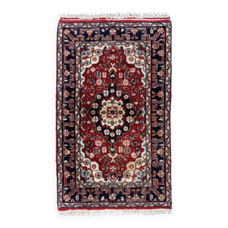 Tapis vintage du Moyen-Orient Hamadan fait main en laine – 60 x 98 cm