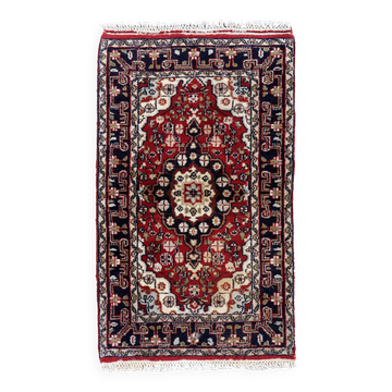 Tapis vintage du Moyen-Orient Hamadan fait main en laine – 60 x 98 cm