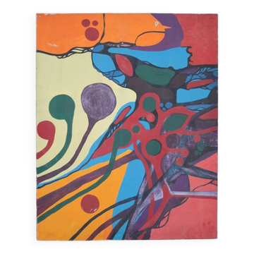 Grande Peinture sur toile Yves Navarre, Cartridge Handsome Bridge, décoration murale