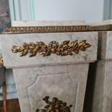 Pair of Louis XIV style marble sheaths,