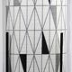 Floor Lamp with Sven Markelius “Pythagoras” Fabric Shade — Nordiska Kompaniet (attr.), Sweden, circa 1955–1960