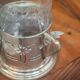 Glass and metal grog mug "Muguette"