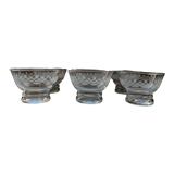 Set of 6 old cups engraved 50s