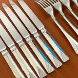 Christofle Atlantide, cutlery for entremet, dessert, cheese. Art Deco