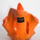 Vintage orange artistic vase from the mid-century, Europe, 1970s.