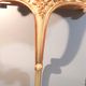 Louis XV style wall lamp console, twentieth century, wood and gilded stucco marble top