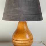 LAMPE Bois Massif VINTAGE