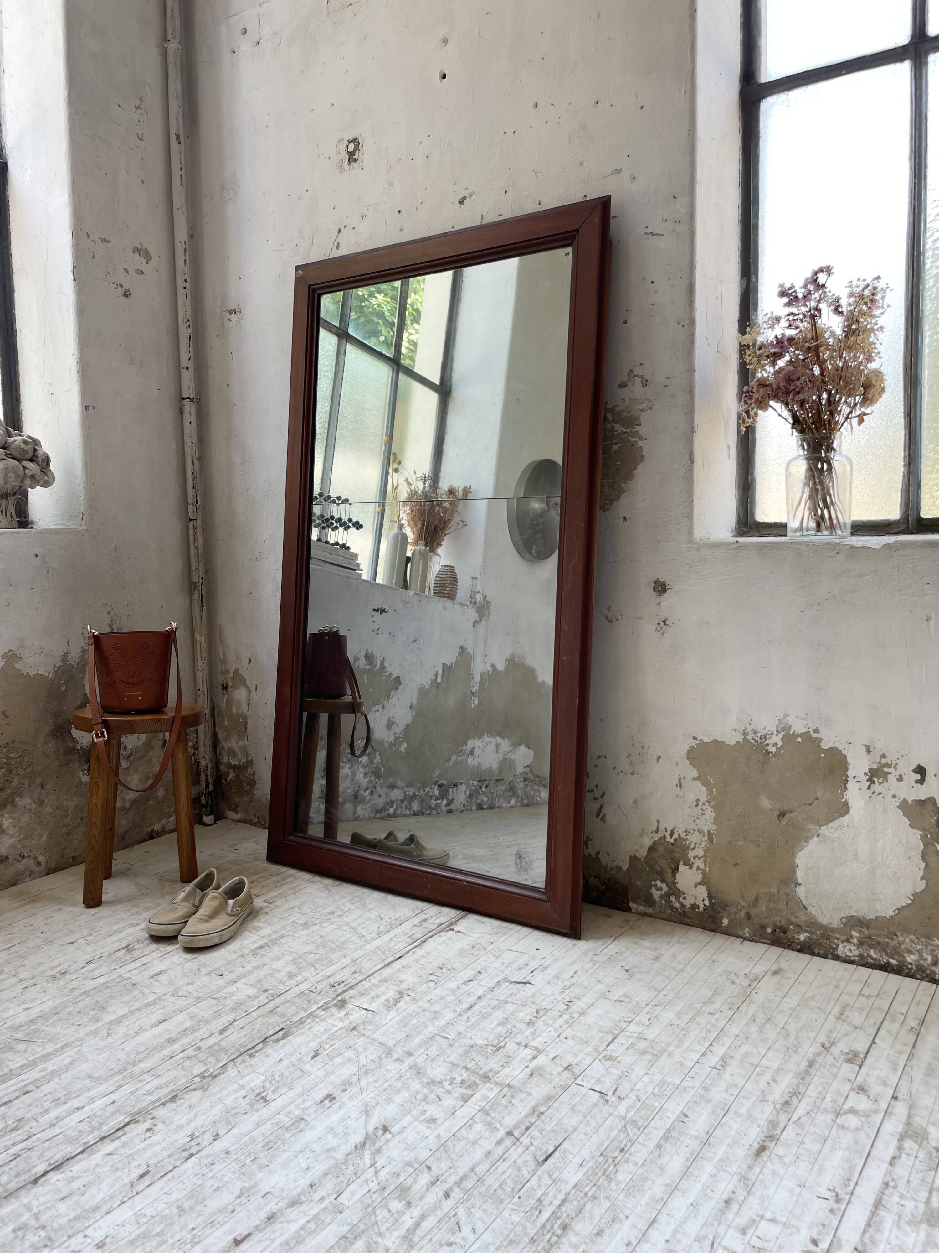Late 19th century XL wooden mirror