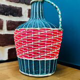 Demijohn scoubidou vintage