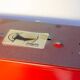 Red Elidus bedside lamp in metal, designed by Hans-Agne Jakobsson in the 1970s.