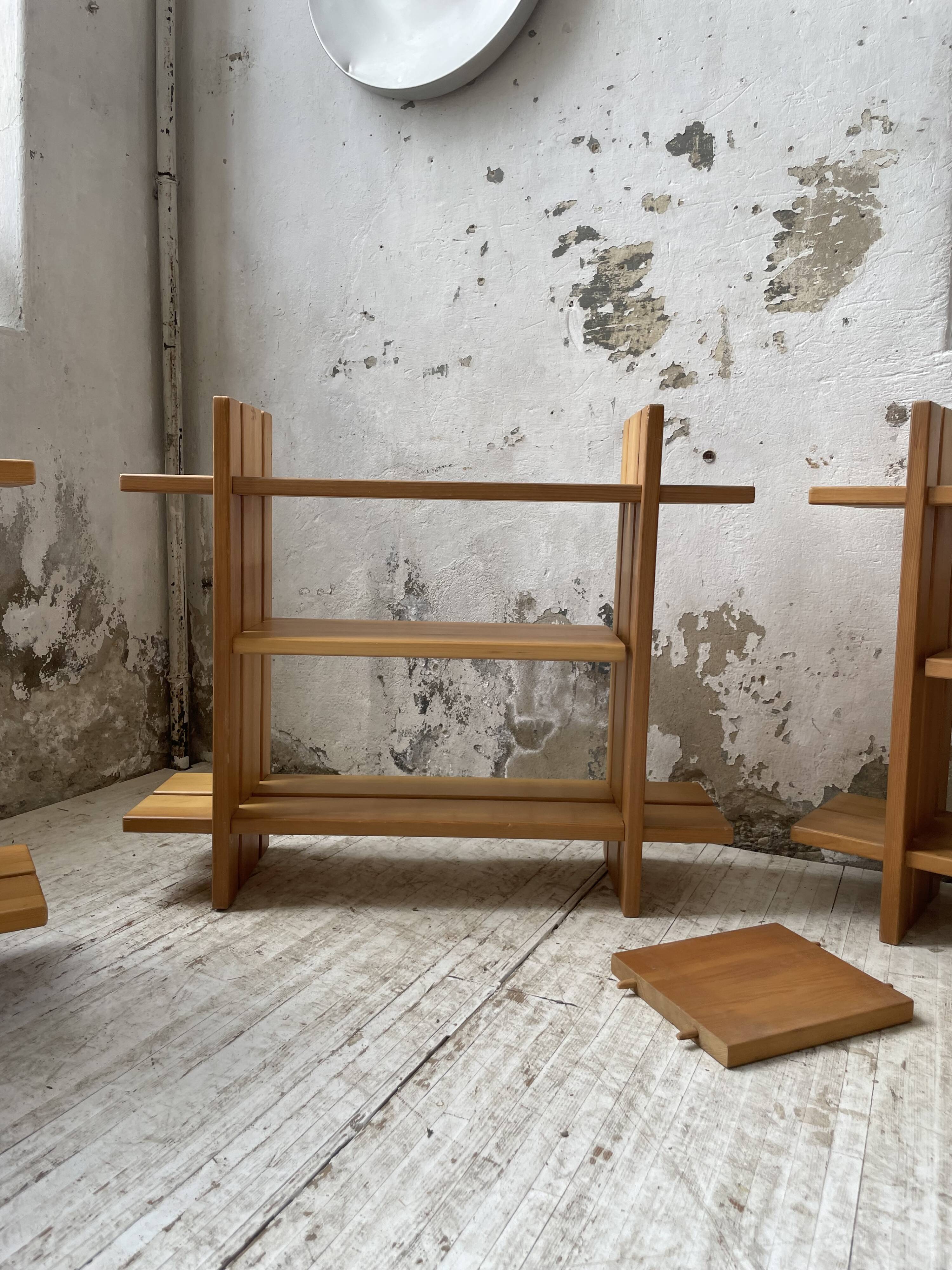 4 solid elm shelves Maison Regain