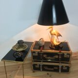 Brass side table, golden bamboo, 1950s