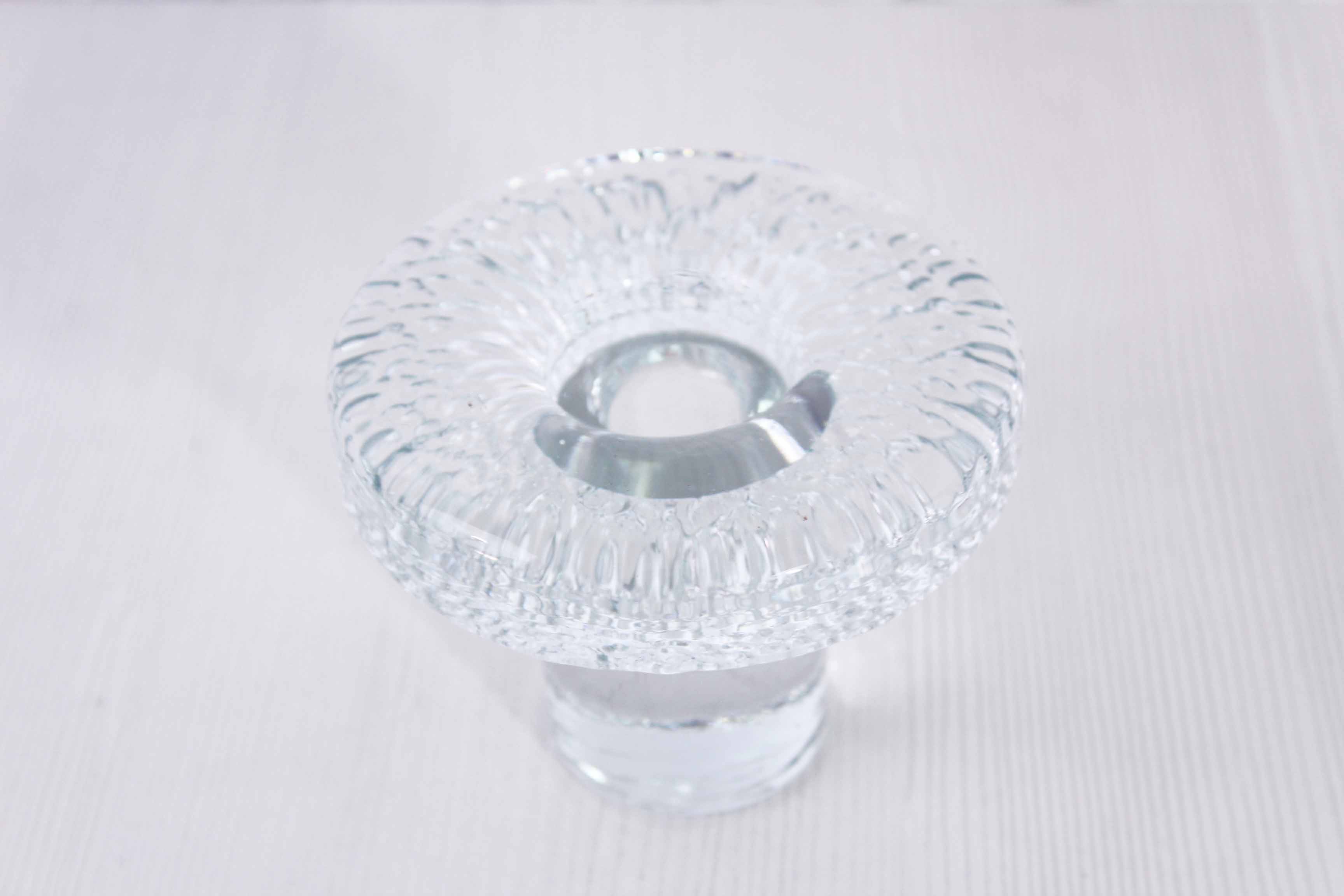 Scandinavian glass candlestick 60s/70s