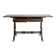 Napoleon III side table or desk in wood and green leather.