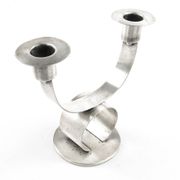 Art Deco two-arm candlestick, metal, WMF, Germany, 1930s