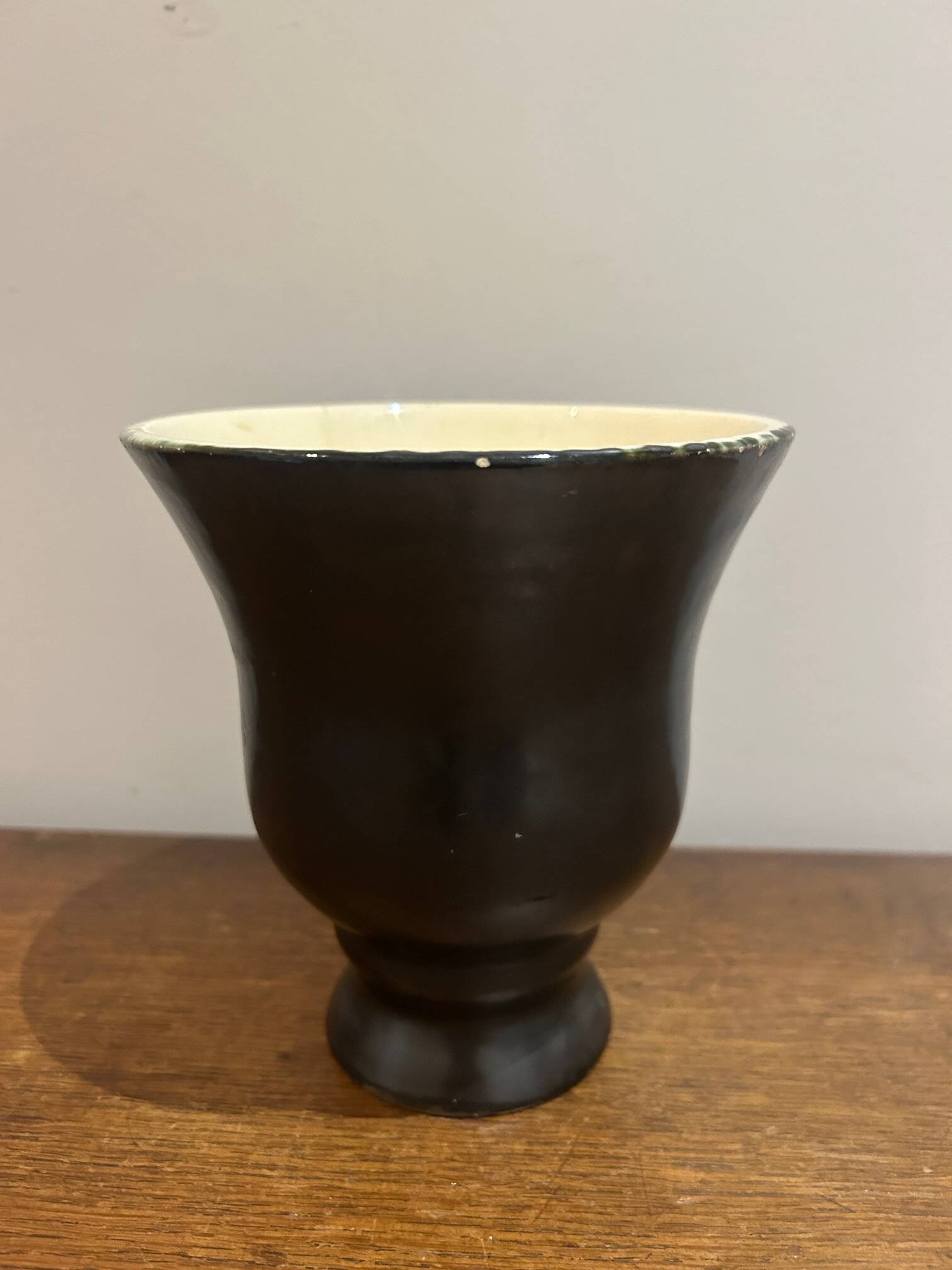 1950s black and white vase