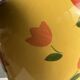 Large yellow lamp base with orange tulip shades, H46 D24