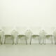 Set of 6 Arne Jacobsen 3207 Armchairs and Dining Table A826 by  Arne Jacobsen for Fritz Hansen