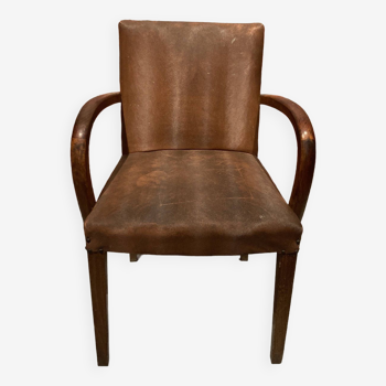 Faux leather armchair