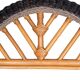 Boho Chic Wall Mirror in Rattan and Wicker Italian 1970s