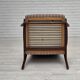 1970s, Danish highback armchair, furniture wool, teak wood, original.