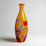 Vintage vase the Lady of Hearts hand-painted 20th century