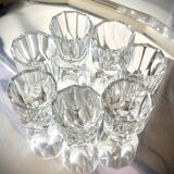 Set of 7 crystal liqueur/shooter glasses